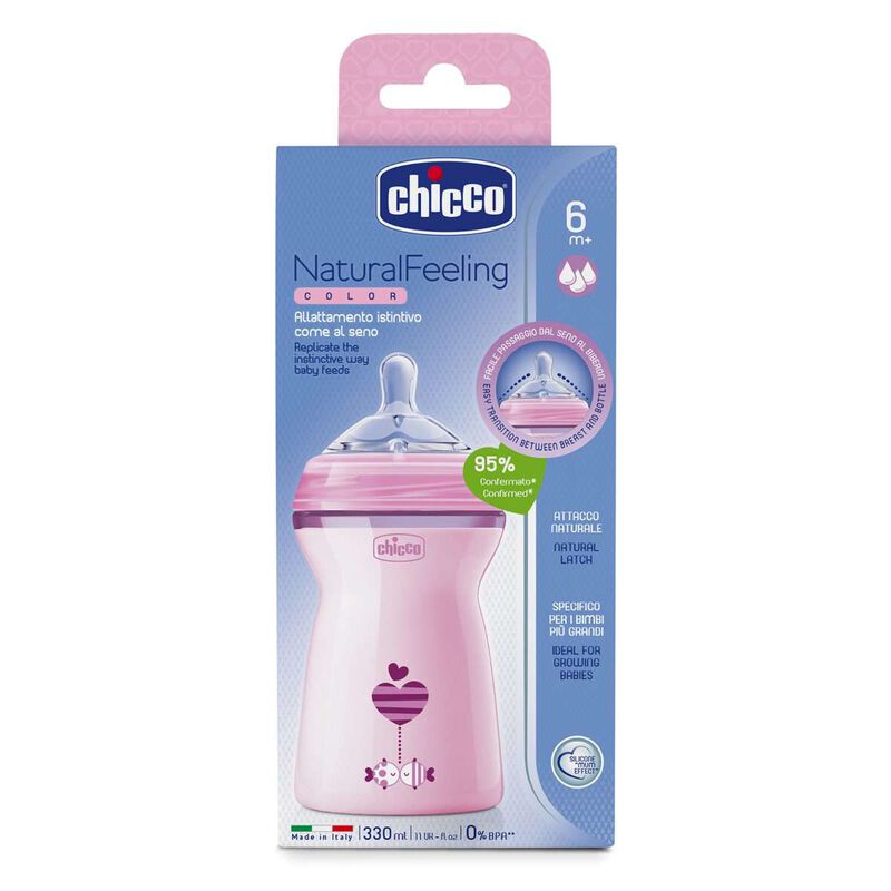 Naturalfeeling Feeding bottle 330Ml Pink - Fast Flow image number 1